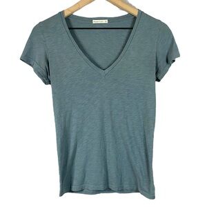 Women’s Marine Layer V Neck Short Sleeve T-shirt in Teal Green Size Extra Small